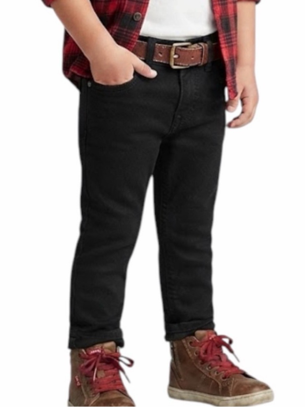 LEVI'S 511 Preppy Minimalist Kids Slim Fit Black Stretch Denim Skinny Jeans 2T